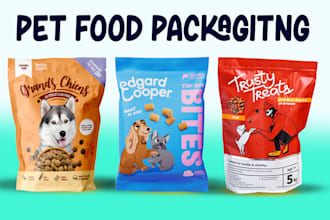 design pet food pouch packaging