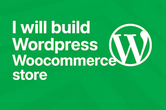 build wordpress woocomerce store