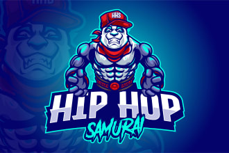 do mascot logo designs for twitch, youtube and streamers