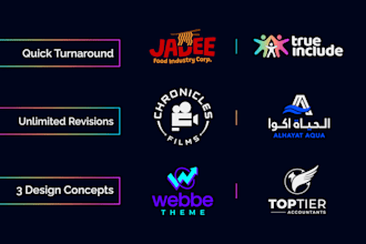 design a clean, modern, and minimal logo for you in 24 hours
