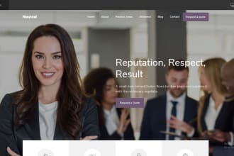 create an one page website or single page website