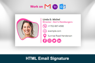 create a custom professional clickable html email signature