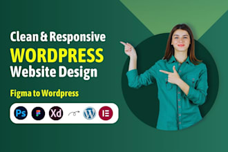 build xd figma to wordpress website design using elementor