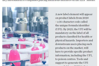 create ufi codes and pcn registration to echa for chemicals