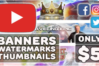 do your youtube channel art and yt watermark