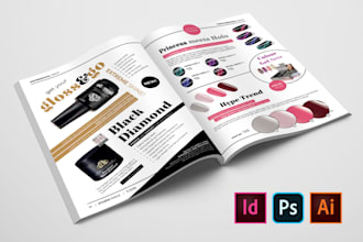 design a creative layout for catalog or annual report