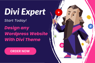 customize, design or redesign your website using divi theme