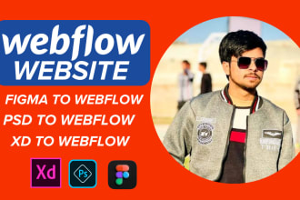 develop the custom webflow landing page, webflow website in your budget