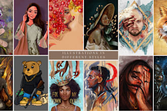 draw custom illustrations and character design