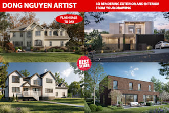 create high quality rendering exterior and interior of your project