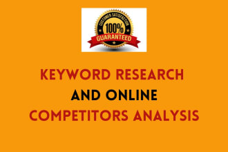 do SEO keyword research and competitor analysis