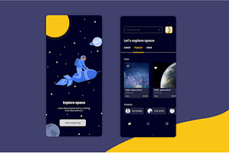 design mobile app UI in figma