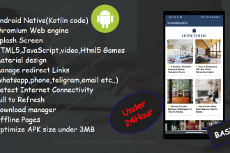 convert your website to apk and IOS in 48hrs