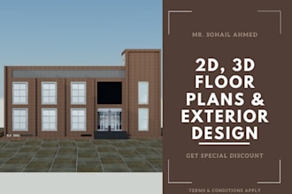 draw any architectural drawing 2d, 3d in autocad