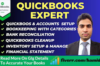 do quickbooks online bookkeeping, cleanup, reconciliation, and accounting