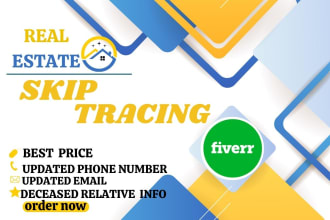 provide you skip tracing service with high hit rate in real estate