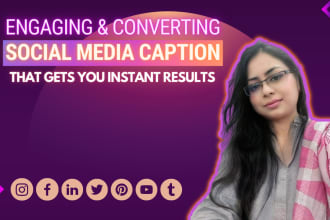 be a captivating caption writer for instagram and facebook