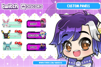 create chibi custom panels and emotes for your twitch