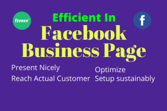 create and optimize facebook business page