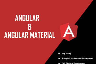 develop angular, angular 15,16 with angular material, bootstrap and tailwind CSS