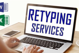 retype english and urdu scanned, handwritten, PDF data