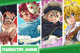 custome draw you a cartoon anime character