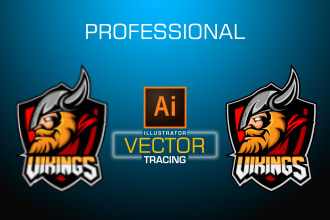 redraw logo vector trace illustration or anything