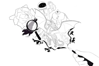 illustrate tshirt designs for you