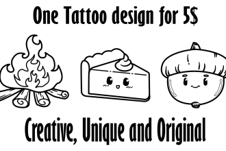 do a minimalist tattoo stickers and nail art design