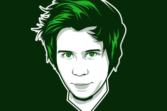 draw minimalist flat line vector avatar from photo