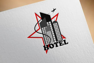 design travel and hotel type logo for your brand or company