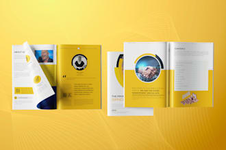 design company profile, business brochure, annual report, white paper, catalog