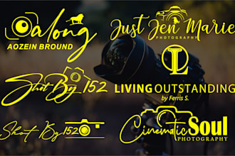 design signature photography and watermark logo in 6 hours