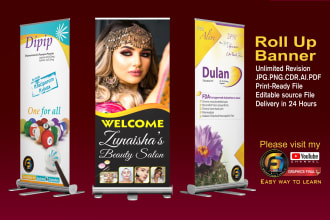 design modern roll up banner billboard outdoor