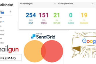 setup mailshake for cold email outreach and followups