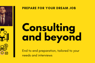 help prepare for consulting interviews and  strategy cases