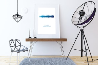 put your image or photo into a frame poster mockup
