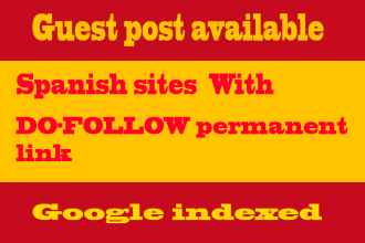 provide guest post backlinks on spanish sites