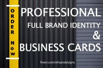 design professional and unique full brand identity or business cards