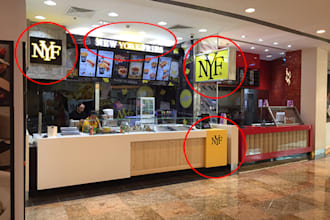 design the 2d 3d 4d signage with production files