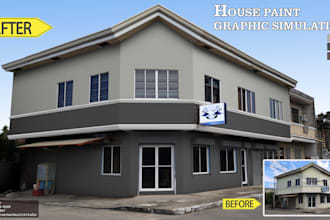 do house paint graphic simulation