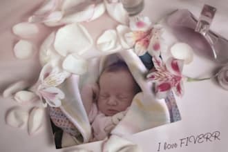 give amazing gentle photo effect with little text to your photo in a day
