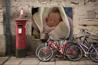 make your photo appear on a poster near british post box in a day