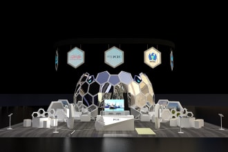 make your concept in attractive 3d exhibition