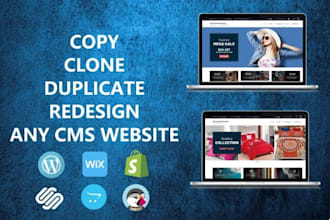 copy clone duplicate and redesign all cms website