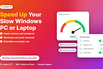 speed up your slow windows PC or laptop and remove bloatware