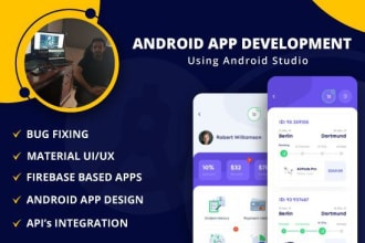 develop android application in java or kotlin using android studio