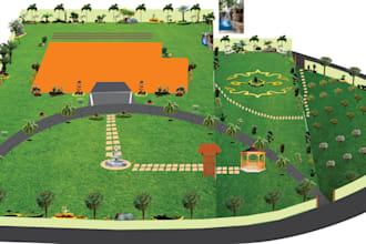 do architectural site plan 2d 3d landscape design in 24hr