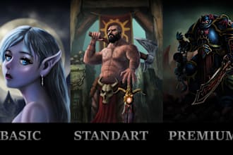 draw your dungeons and dragons character illustration
