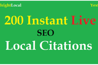 do 200 instant live SEO local citations for your business